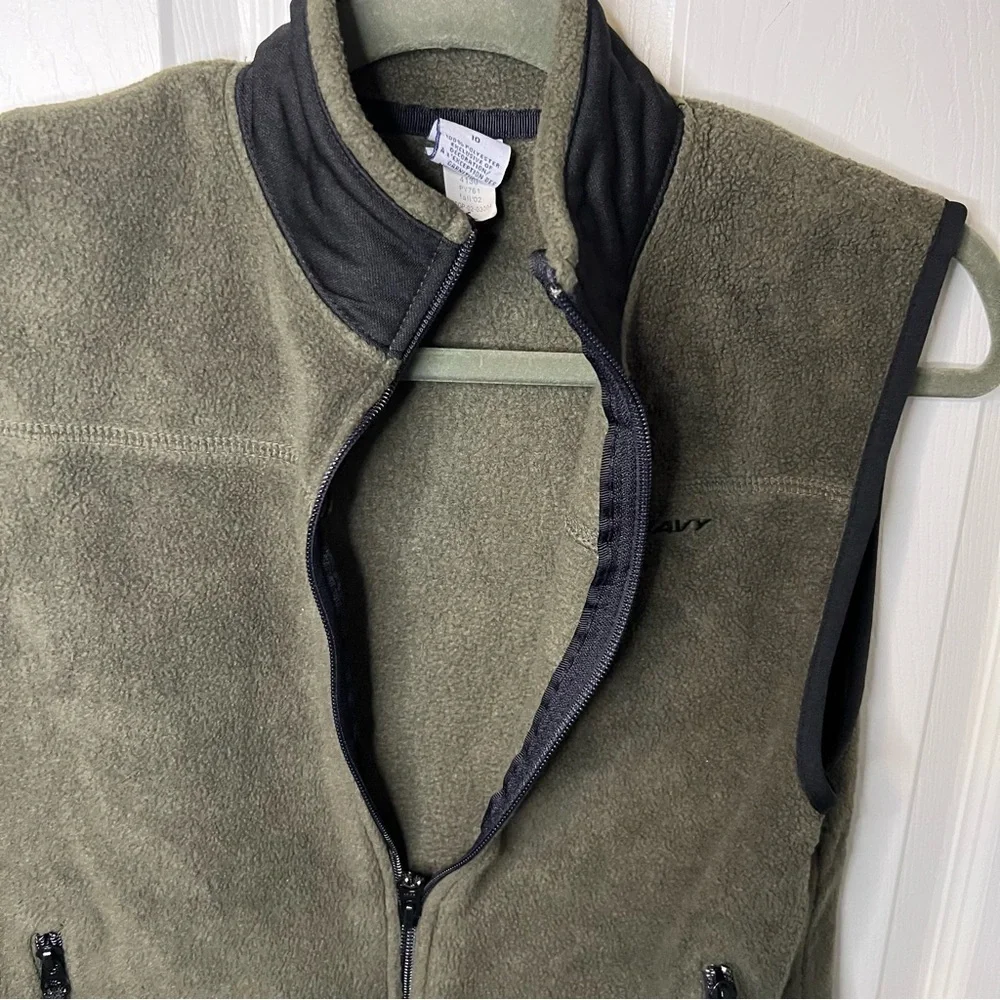 Old Navy Green and Black Vest with Shawl Collar